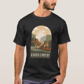 Grand Canyon National Park Skyline Silhouette Outl T-Shirt (Vorderseite)