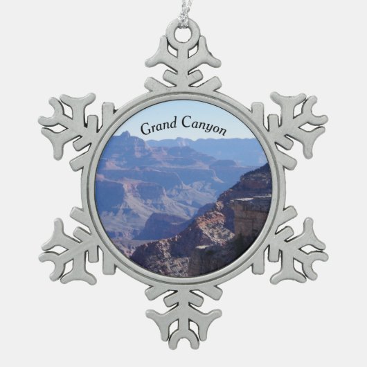 Grand Canyon National Park, South Rim Schneeflocken Zinn-Ornament (Vorderseite)