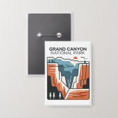 Grand Canyon Nationalpark Abstrakt Illustration Button (Vorderseite/Rückseite)