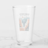 Grand Canyon Nationalpark Abstrakt Illustration Glas (Rückseite)
