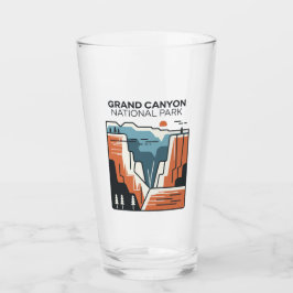 Grand Canyon Nationalpark Abstrakt Illustration Glas