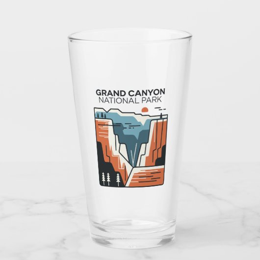 Grand Canyon Nationalpark Abstrakt Illustration Glas (Vorderseite)