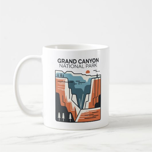 Grand Canyon Nationalpark Abstrakt Illustration Kaffeetasse (Links)