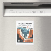 Grand Canyon Nationalpark Abstrakt Illustration Magnet (In Situ (Geschirrspüler))