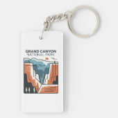 Grand Canyon Nationalpark Abstrakt Illustration Schlüsselanhänger (Rückseite)