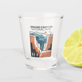 Grand Canyon Nationalpark Abstrakt Illustration Schnapsglas