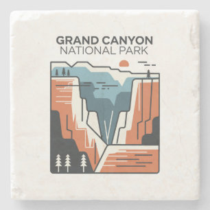Grand Canyon Nationalpark Abstrakt Illustration Steinuntersetzer