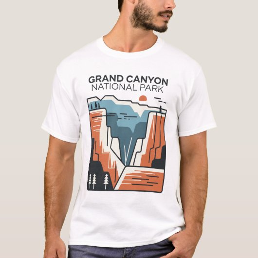 Grand Canyon Nationalpark Abstrakt Illustration T-Shirt (Vorderseite)