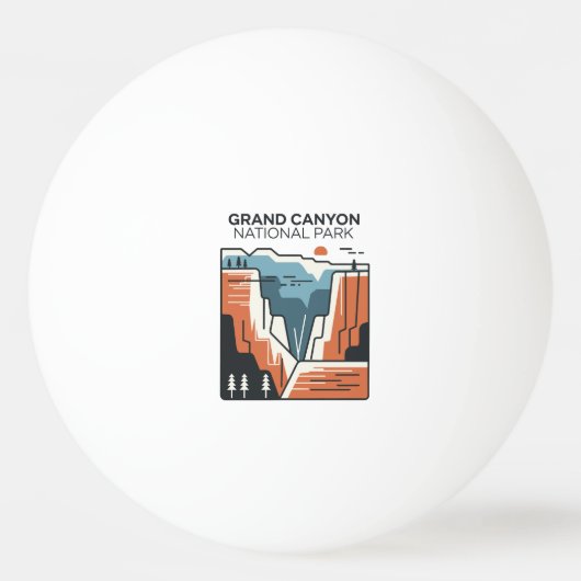 Grand Canyon Nationalpark Abstrakt Illustration Tischtennisball (Vorderseite)