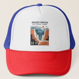 Grand Canyon Nationalpark Abstrakt Illustration Truckerkappe