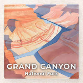 Grand Canyon Nationalpark Aquarell Reise Glasuntersetzer