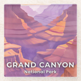 Grand Canyon Nationalpark Aquarell Reise Kunst Glasuntersetzer