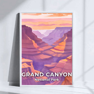 Grand Canyon Nationalpark Aquarell Reise Kunst Poster