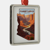 Grand Canyon Nationalpark Arizona Karte Ornament Aus Metall (Rechts)