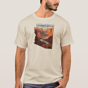 Grand Canyon Nationalpark Arizona Karte T-Shirt
