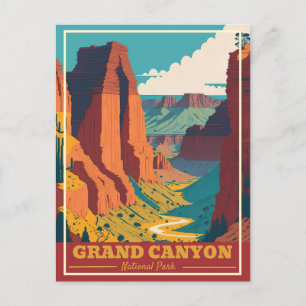 Grand Canyon Nationalpark Arizona Vintag Postkarte