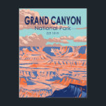 Grand Canyon Nationalpark Arizona Vintag Postkarte<br><div class="desc">Das Design der Vektorgrafiken des Grand Canyon. Der Park ist Zuhause zu einem großen Teil des riesigen Grand Canyon,  mit seinen geschichtlichen roten Felsbändern,  die Millionen Jahre geologischer Geschichte aufdecken.</div>