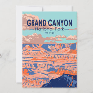 Grand Canyon Nationalpark Arizona Vintage Feiertagskarte