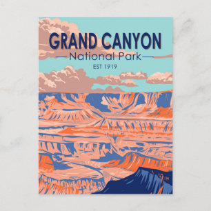 Grand Canyon Nationalpark Arizona Vintage Postkarte