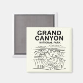 Grand Canyon Nationalpark Art Magnet (Vorderseite/Rückseite)