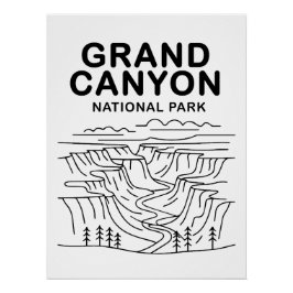 Grand Canyon Nationalpark Art Poster