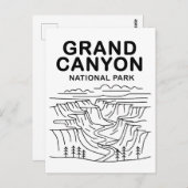 Grand Canyon Nationalpark Art Postkarte (Vorne/Hinten)