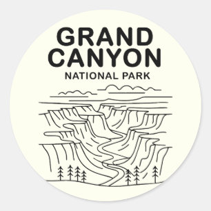 Grand Canyon Nationalpark Art Runder Aufkleber