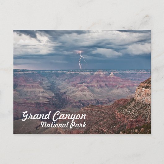 Grand Canyon Nationalpark Blitzerschlag Postkarte (Vorderseite)