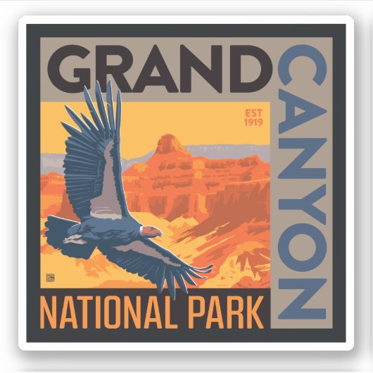 Grand Canyon Nationalpark | Condors Aufkleber (Vorderseite)