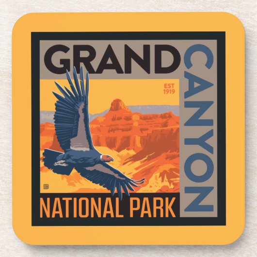 Grand Canyon Nationalpark | Condors Getränkeuntersetzer (Vorderseite)