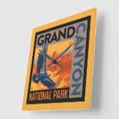 Grand Canyon Nationalpark | Condors Quadratische Wanduhr (Winkel)