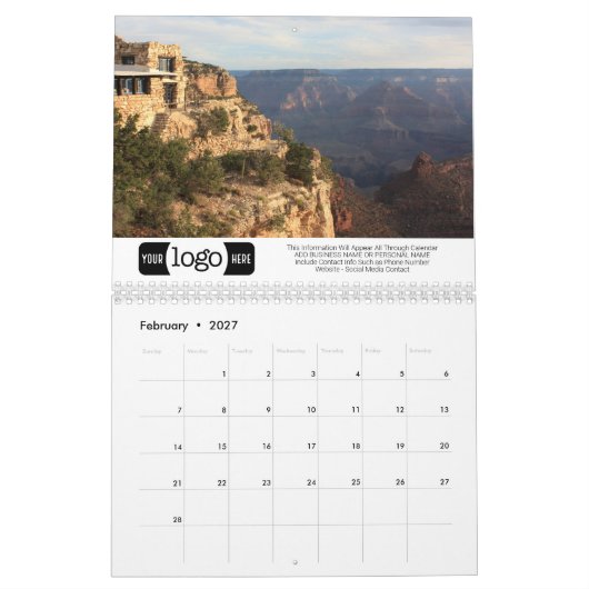 Grand Canyon Nationalpark - Förderung Kalender (Feb 2027)