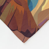 Grand Canyon Nationalpark Illustration Fleecedecke (Ecke)