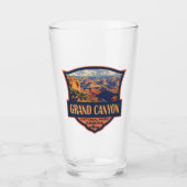 Grand Canyon Nationalpark Illustration Glas (Vorderseite)