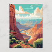 Grand Canyon Nationalpark Illustration Postkarte (Vorderseite)