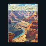 Grand Canyon Nationalpark Illustration Postkarte<br><div class="desc">Das Design der Vektorgrafiken des Grand Canyon. Der Park ist Zuhause zu einem großen Teil des riesigen Grand Canyon,  mit seinen geschichtlichen roten Felsbändern,  die Millionen Jahre geologischer Geschichte aufdecken.</div>
