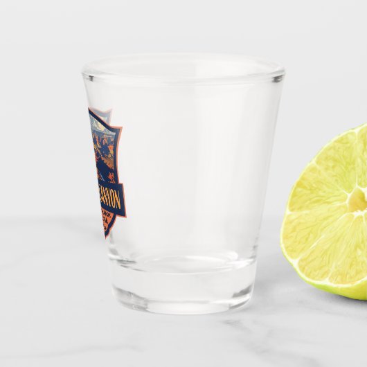 Grand Canyon Nationalpark Illustration Schnapsglas (Rechts)