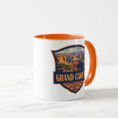 Grand Canyon Nationalpark Illustration Tasse (VorderseiteRechts)