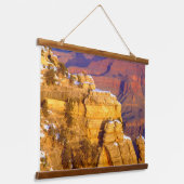 Grand Canyon Nationalpark im Winter Wandteppich Mit Holzrahmen (Gewinkelt)