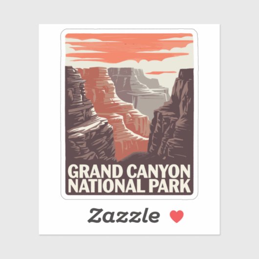 Grand Canyon Nationalpark Landschaft Aufkleber (Blatt)