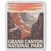 Grand Canyon Nationalpark Landschaft Aufkleber (Vorderseite)