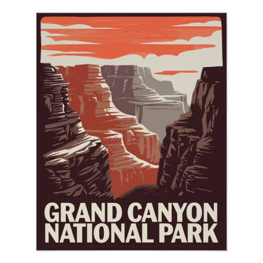Grand Canyon Nationalpark Landschaft Poster (Vorderseite)