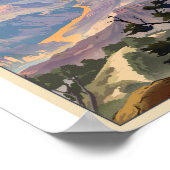 Grand Canyon Nationalpark Litho Artwork Poster (Ecke)