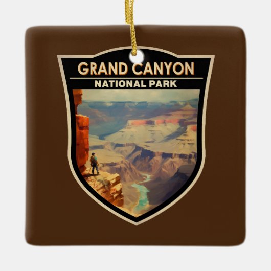 Grand Canyon Nationalpark Ölgemälde Kunst, Dichtun Keramikornament (Vorderseite)