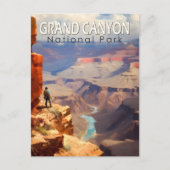 Grand Canyon Nationalpark Ölgemälde Kunst, Dichtun Postkarte (Vorderseite)