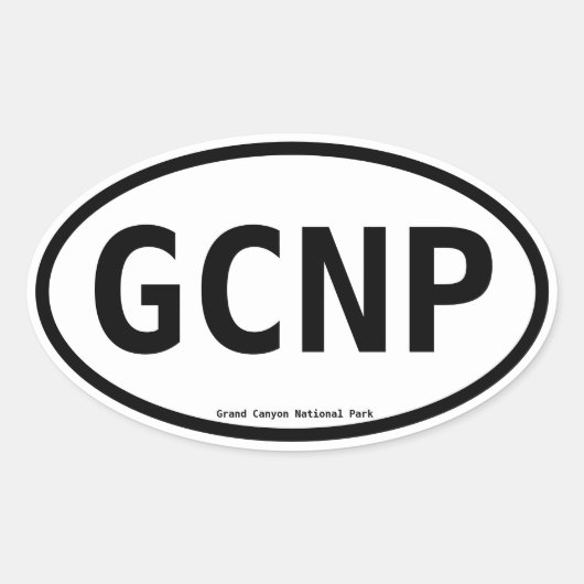 Grand Canyon Nationalpark Oval Aufkleber (Vorderseite)