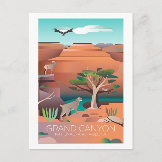 Grand Canyon Nationalpark Postcard Postkarte (Vorderseite)