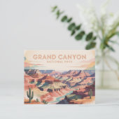 Grand Canyon Nationalpark Postcard Vintag Postkarte (Stehend Vorderseite)