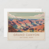 Grand Canyon Nationalpark Postcard Vintag Postkarte (Vorne/Hinten)