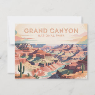 Grand Canyon Nationalpark Postkarte Vintage